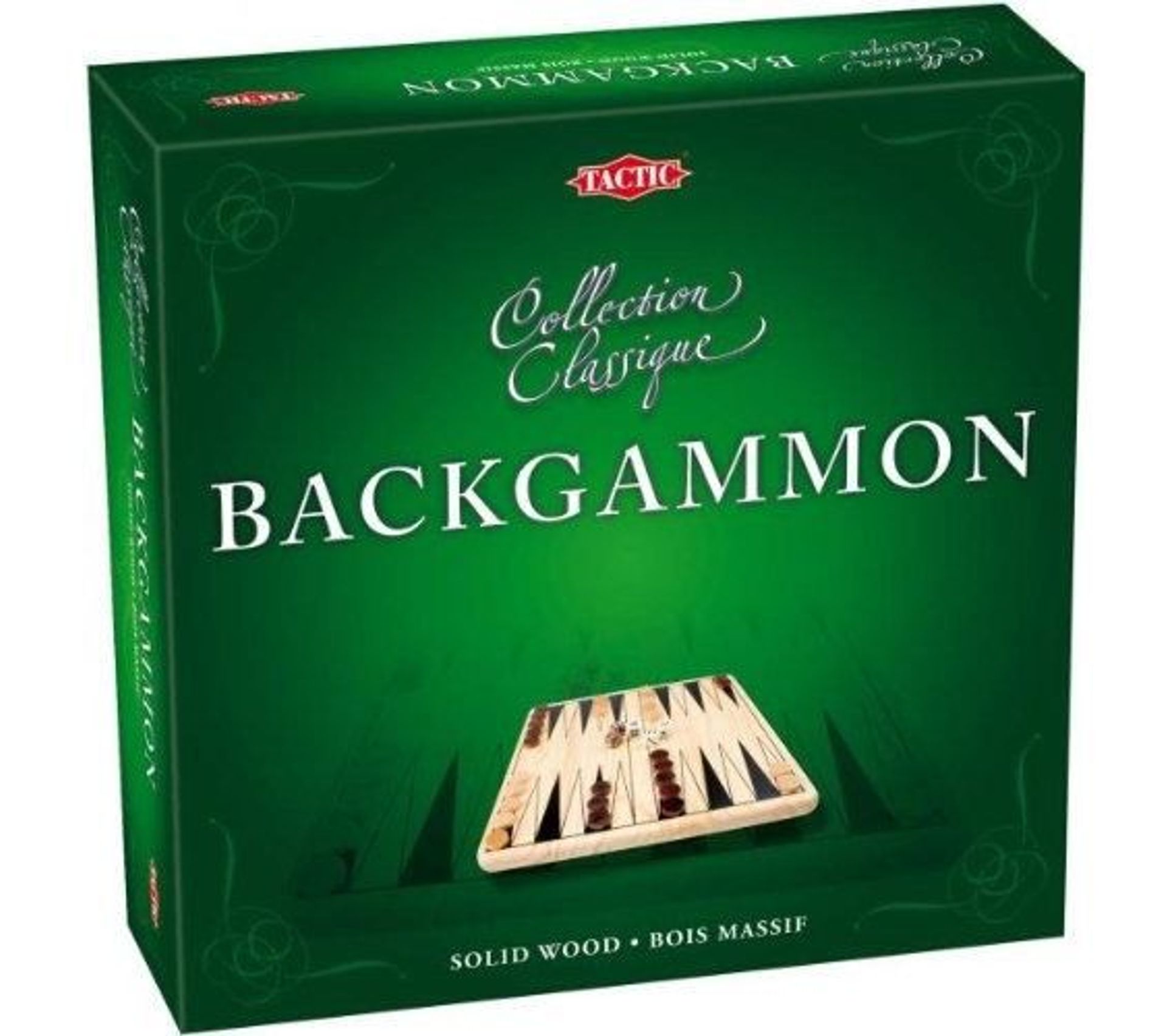 Jeu de société backgammon en bois pliable WDK PARTNER
