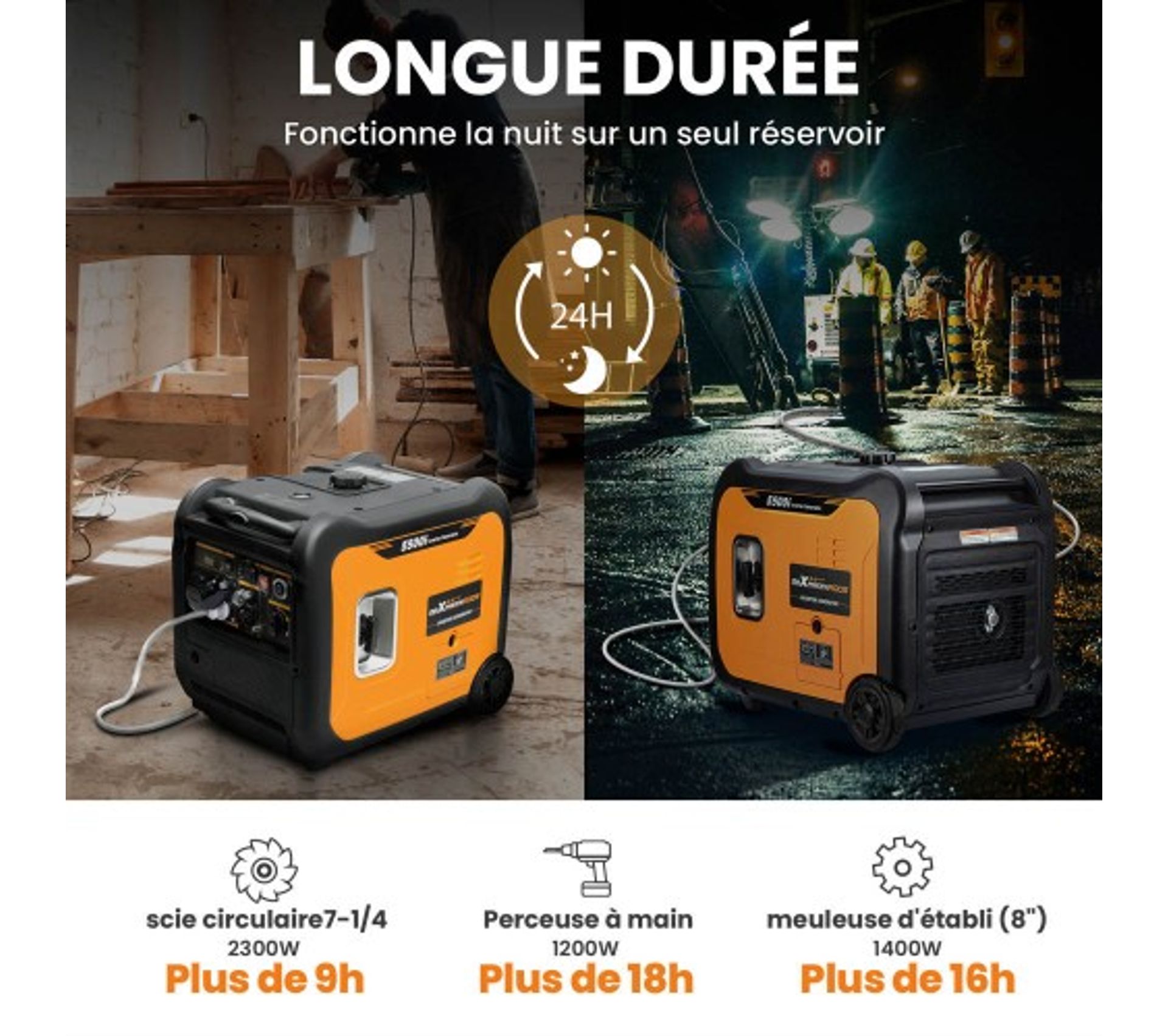 Groupe électrogène Weima 4000W – Inverseur Essence – Secours Et Chantier