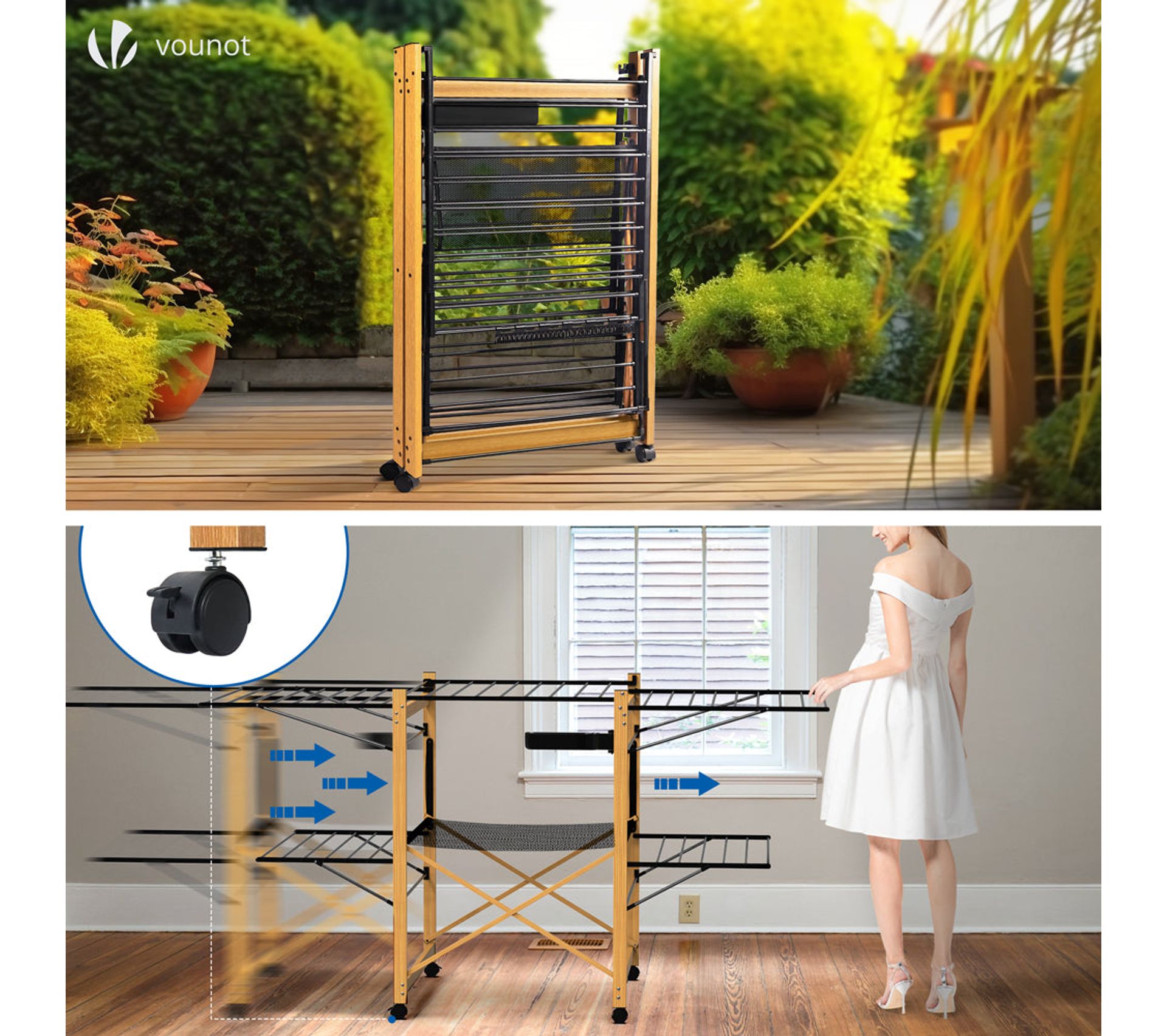 Poprzednik łódź ćma séchoir à linge deluxe design imitation bois étendoir extens Poprzednik łódź ćma séchoir à linge deluxe design imitation bois étendoir extens