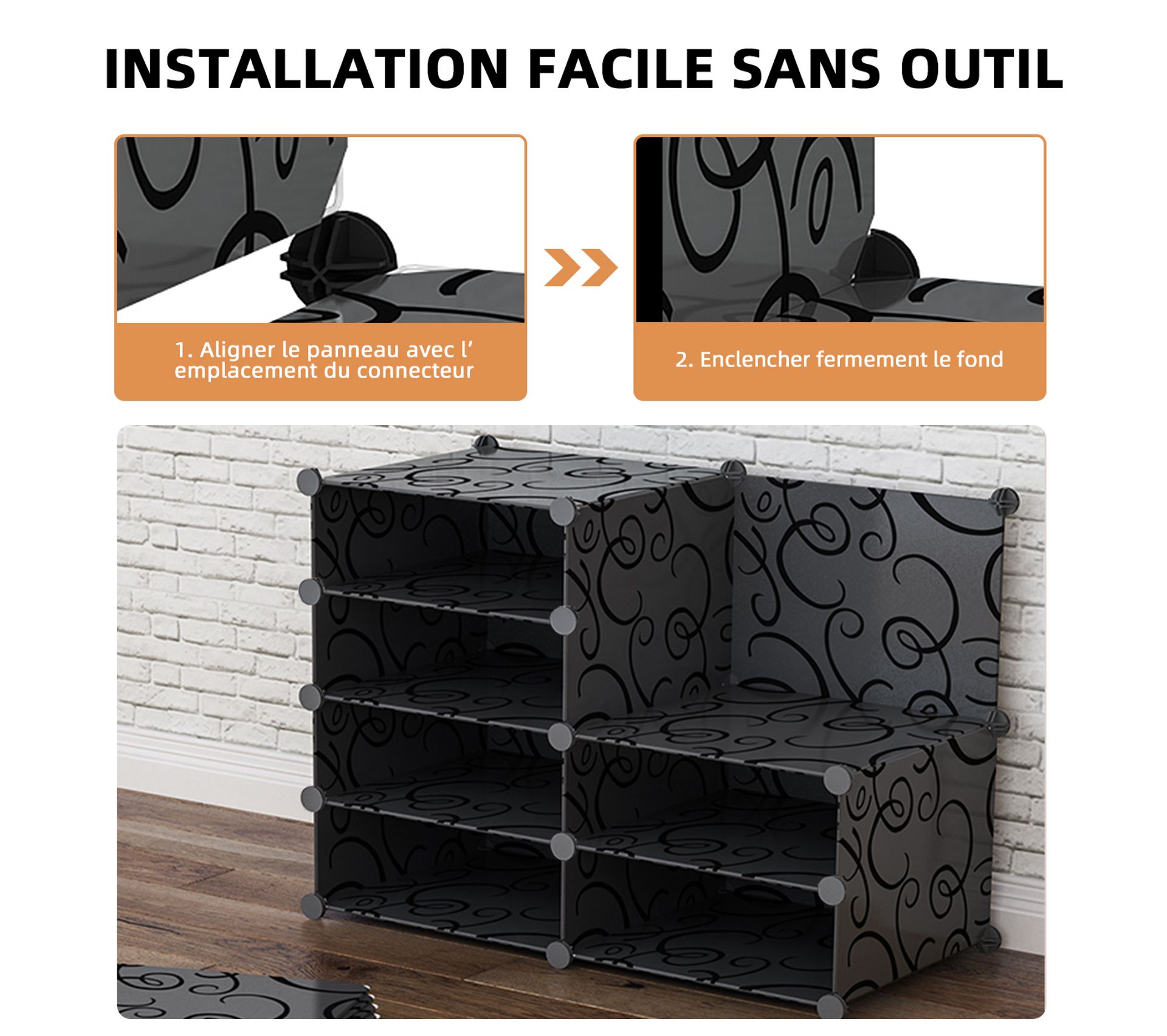 Meuble à Chaussure Diy, Rangement Chaussure De 12 Cubes Avec Portes