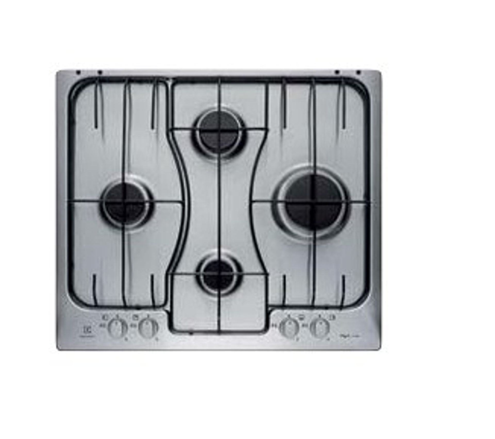 Plaque Gaz Encastrable Rgg 6242 Lox Noir, Acier Inoxydable Gaz 4 Foyers