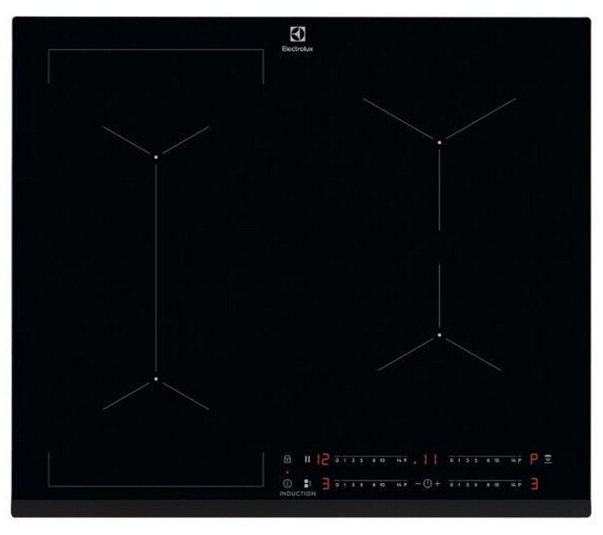 9 marches Touch Induction cuisson 59 cm Flex-Zone BOOSTER 4 zones