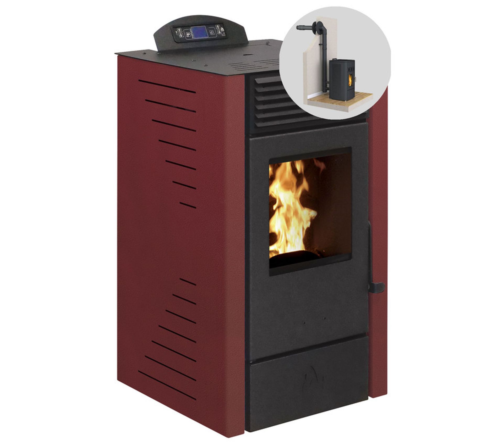 Pack Poêle À Granules Sunny 7 Etanche + Kit Conduit Ventouse (sortie