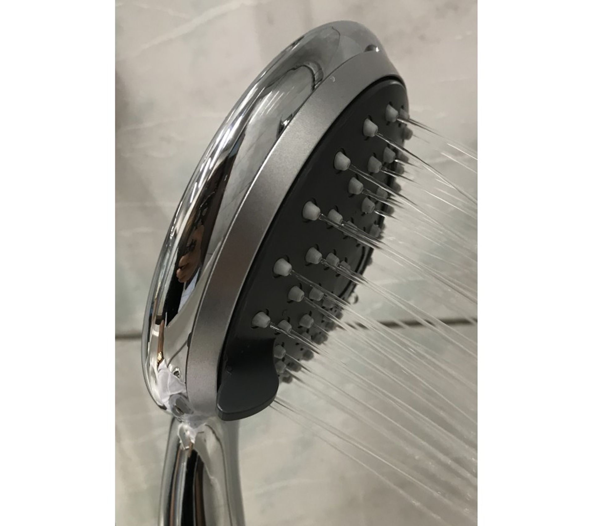 Pommeau De Douche Chromé 2 Jets Cascade Anticalcaire Type Universel