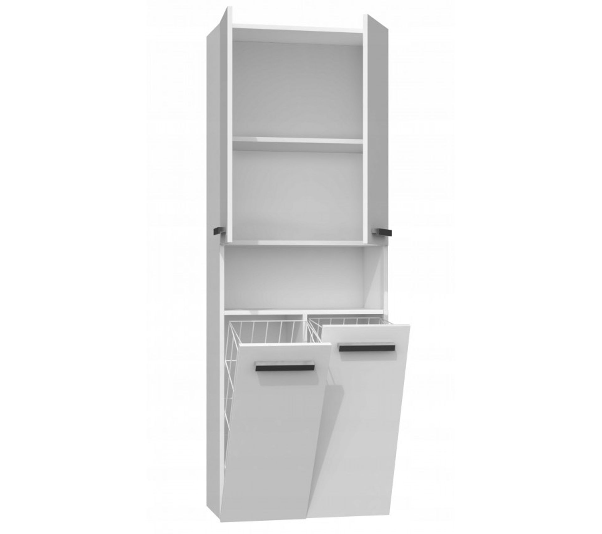 Armoire De Salle De Bain Avec 2 Paniers 174x60x30 Cm Moby Meuble de