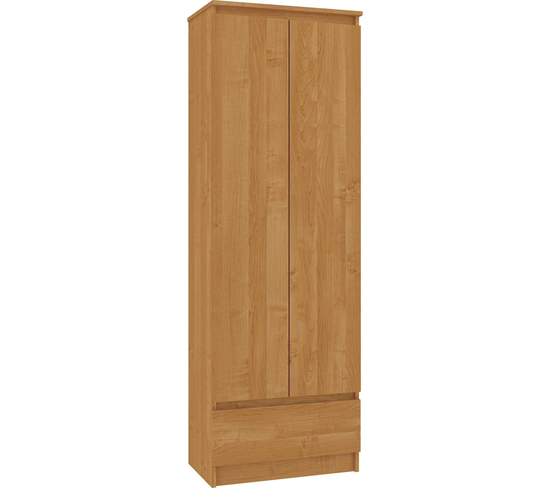 Alto Armoire Style Moderne 1 Tiroir 2 Portes 60x35x180 Aulne
