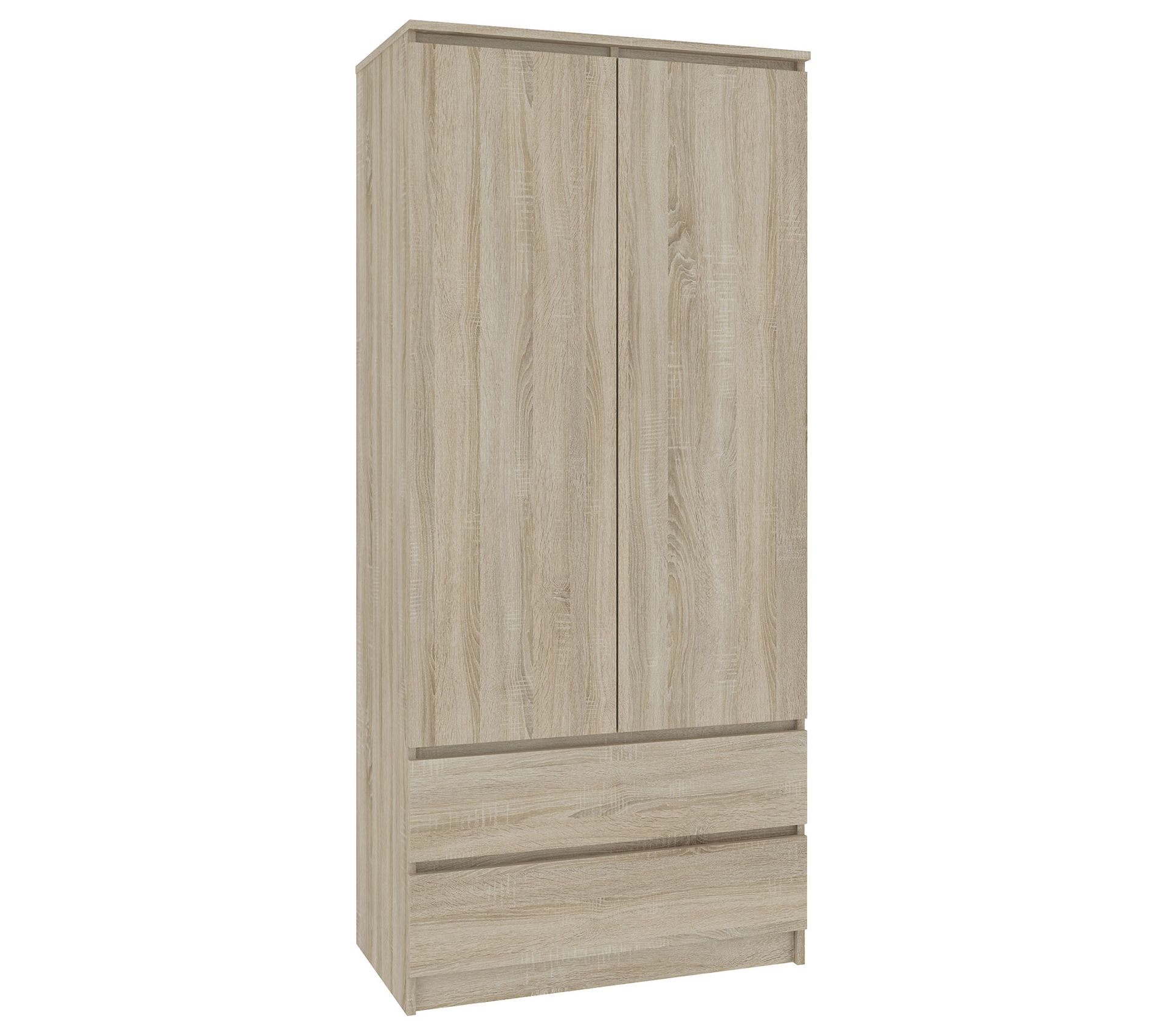 Bianca Armoire Dressing 2 Tiroirs 90x51x180 Sonoma Armoire BUT