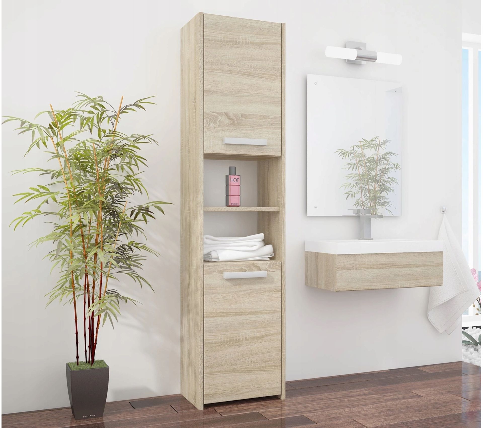Prague Armoire De Salle De Bain 170 cm 30x30x170 Sonoma Colonne de
