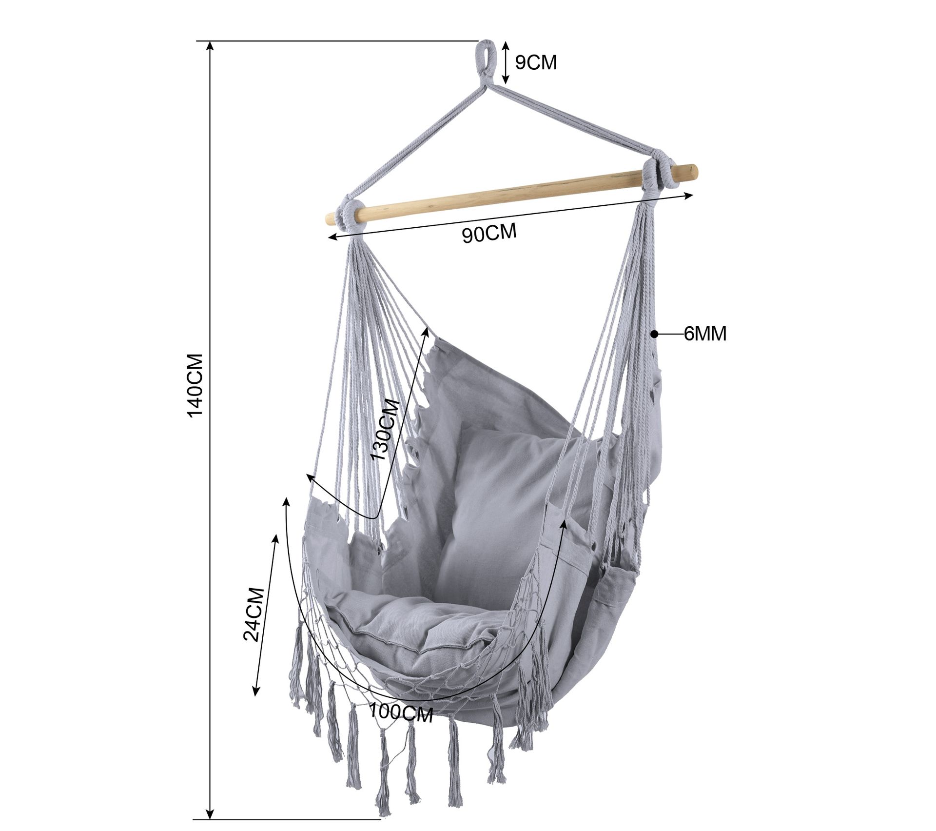 Boulon De Sécurité Avec Goupille Pour Fauteuil Suspendu, Hamac, Balançoire - 8 Cm, Métal Robuste - Fixation Stable Intérieur/extérieur