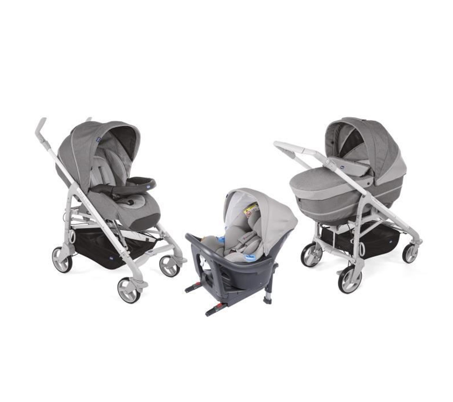 Trio Love Up I Size Bebecare Chassis Blanc Titanium Poussette But