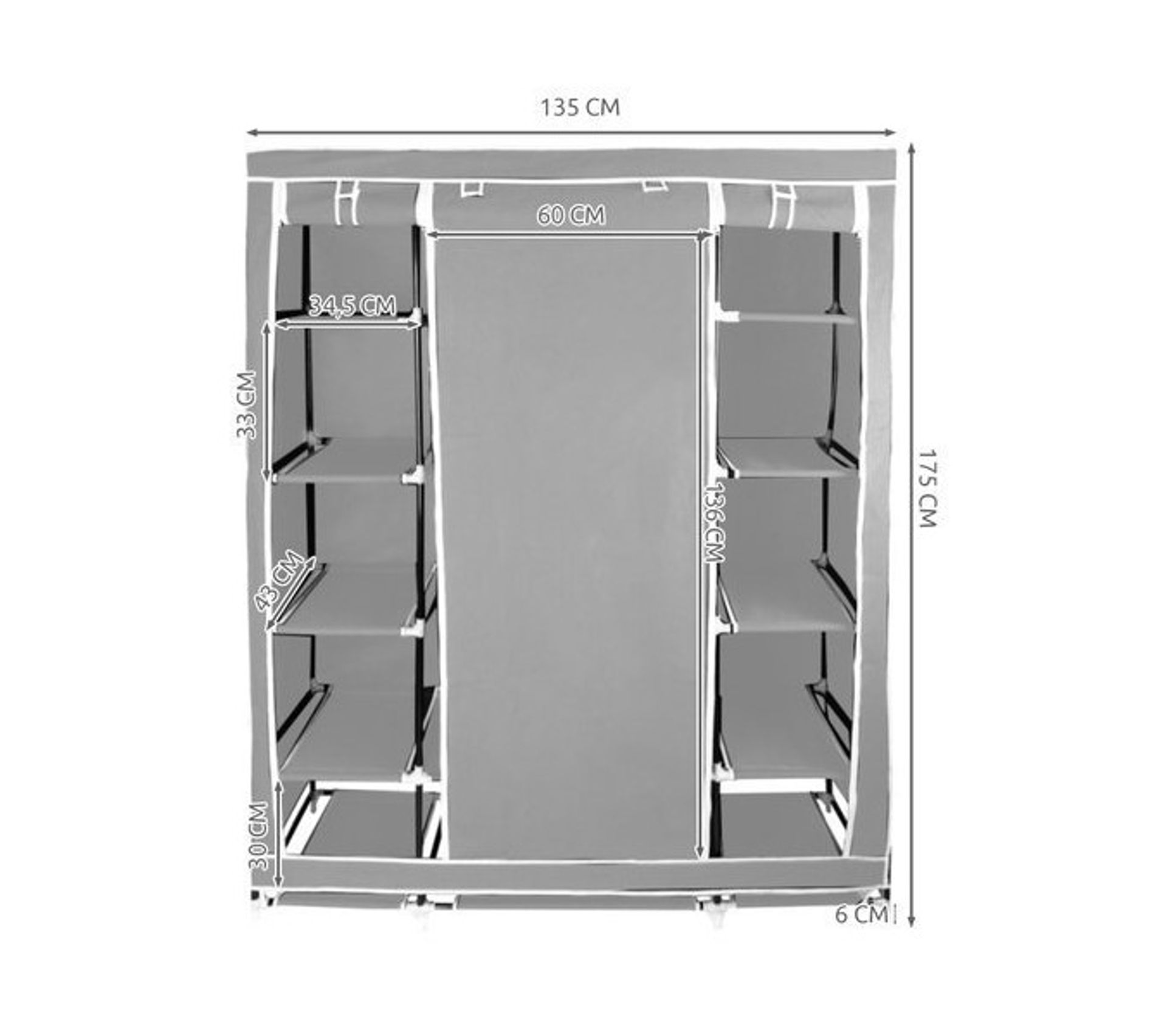 Armoire Double En Tissu Pliable Portant et penderie BUT