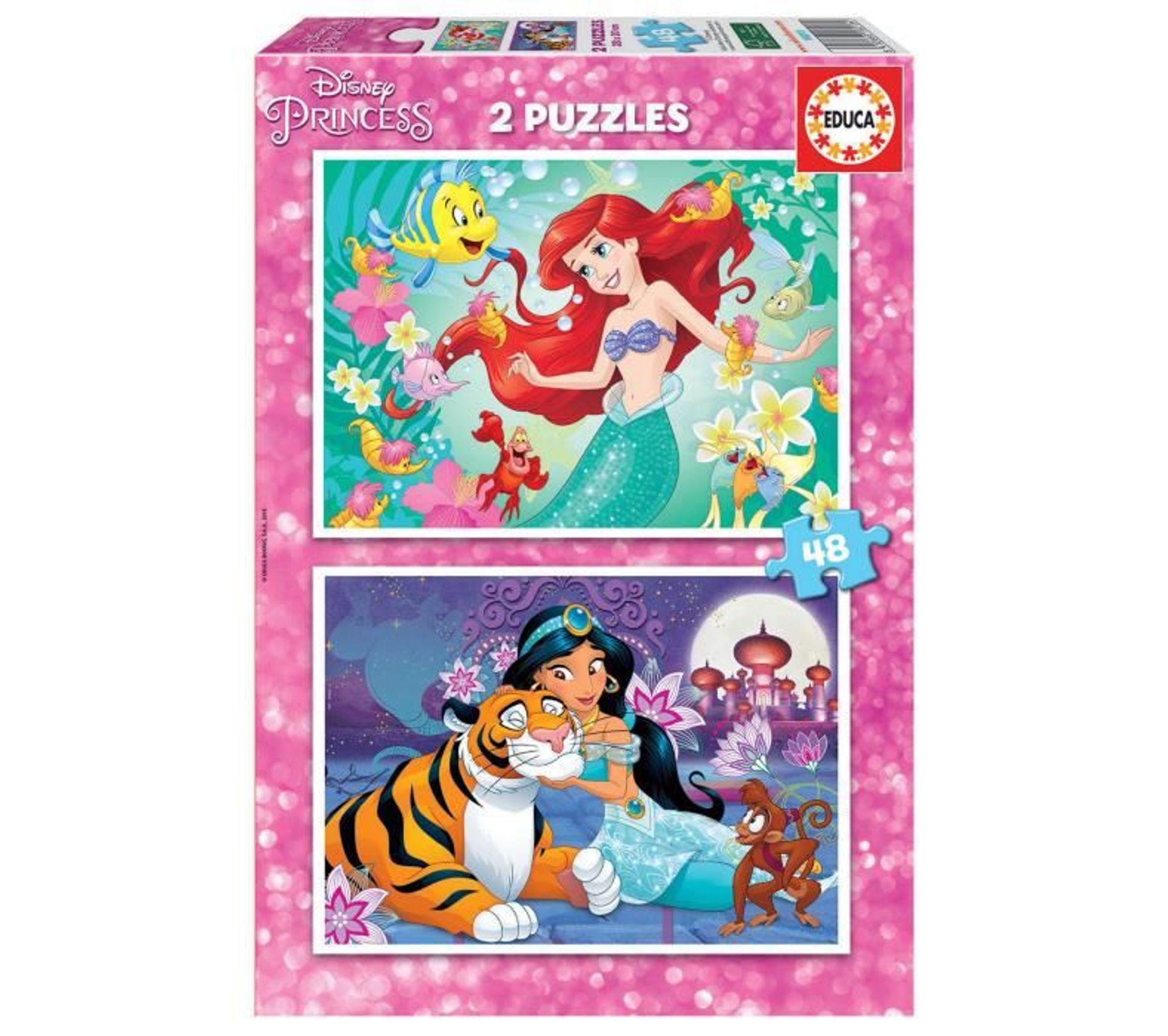 Puzzle 2x48 Disney Princesses Ariel + Jasmine Puzzle BUT
