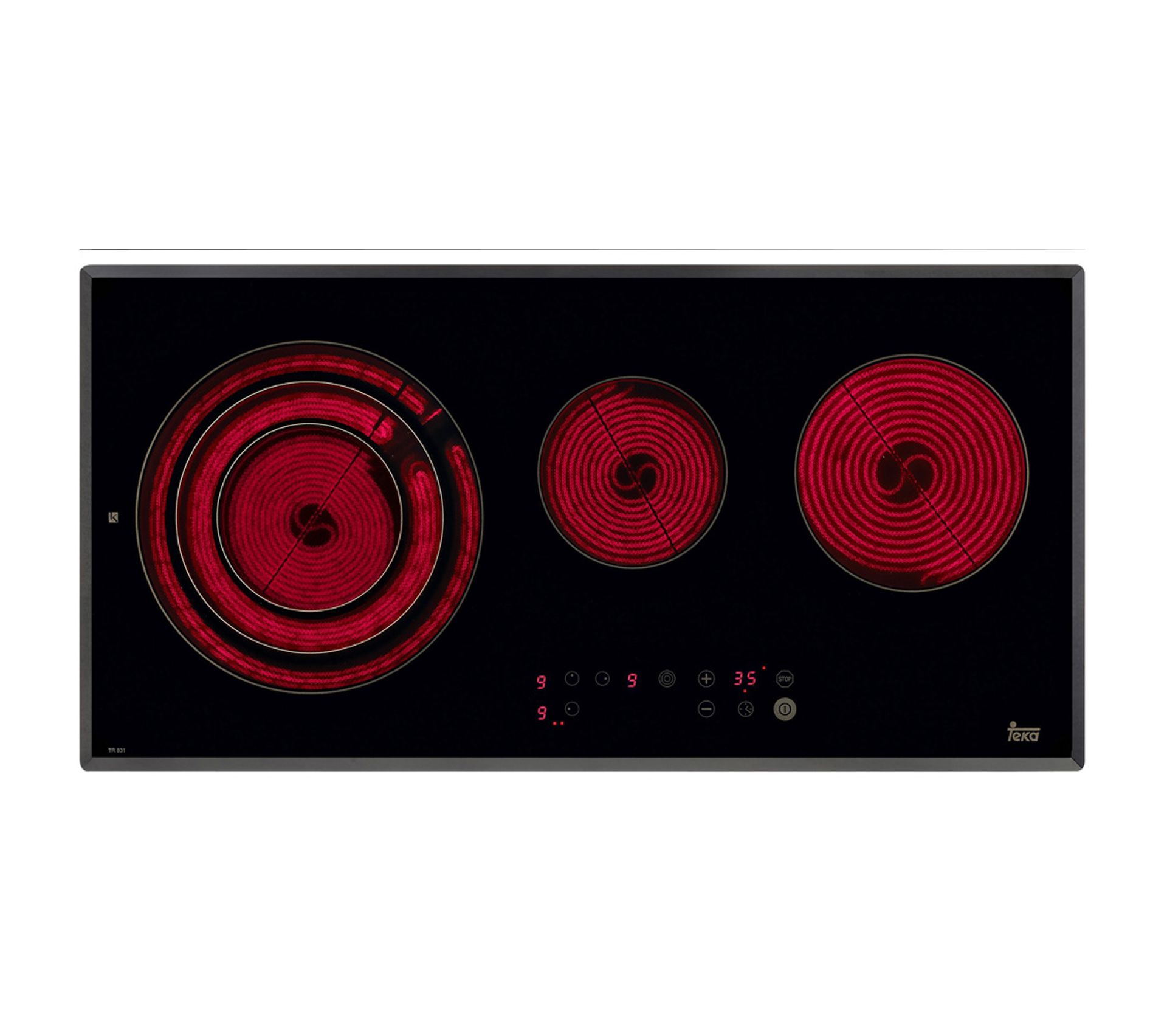 Plaque À Induction Encastrable Tr 831 Hz Noir 3 Foyers Plaque