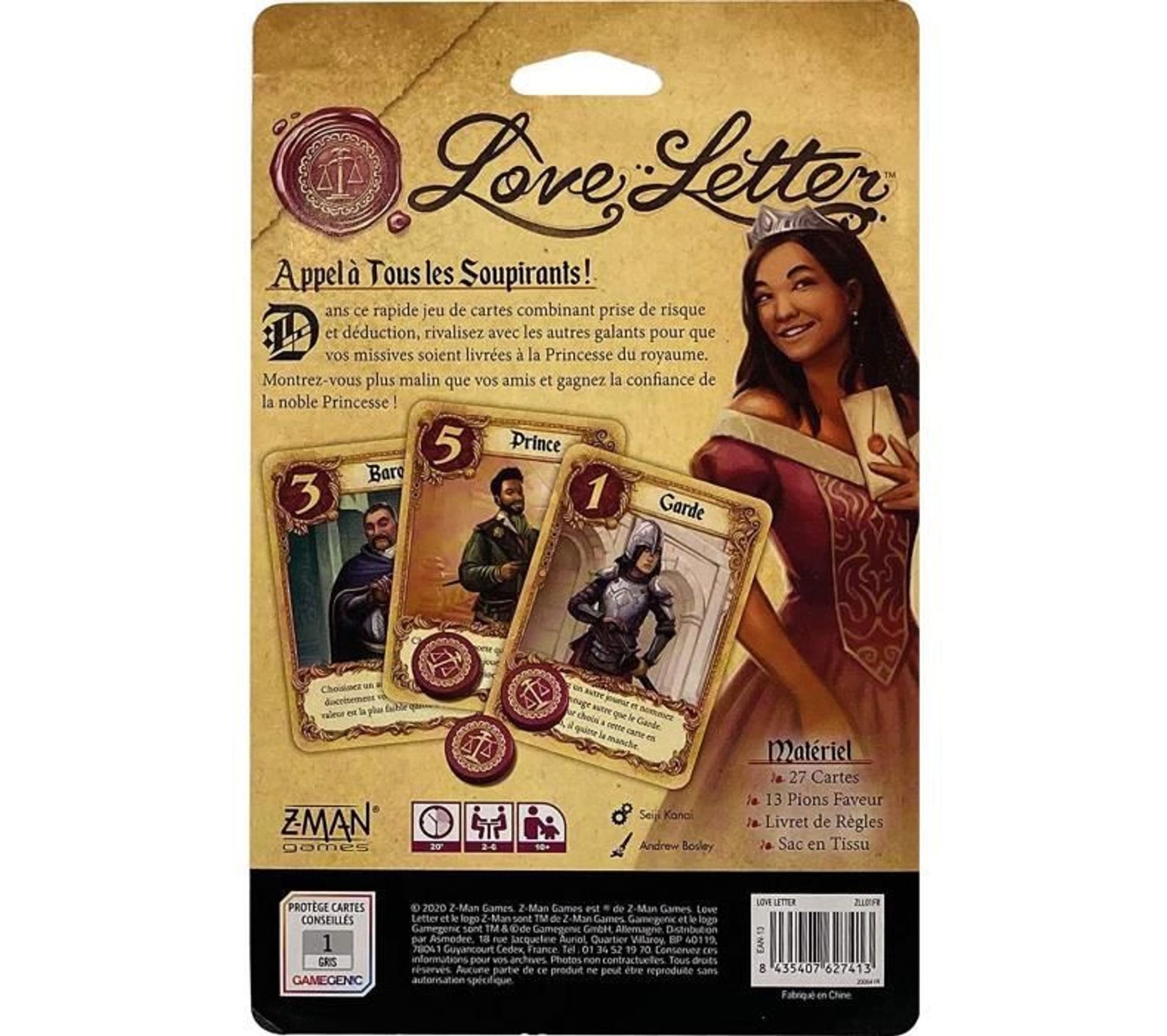 Love Letter Jeu De Cartes Zmgll01 Asmodee Jeux Jouets BUT