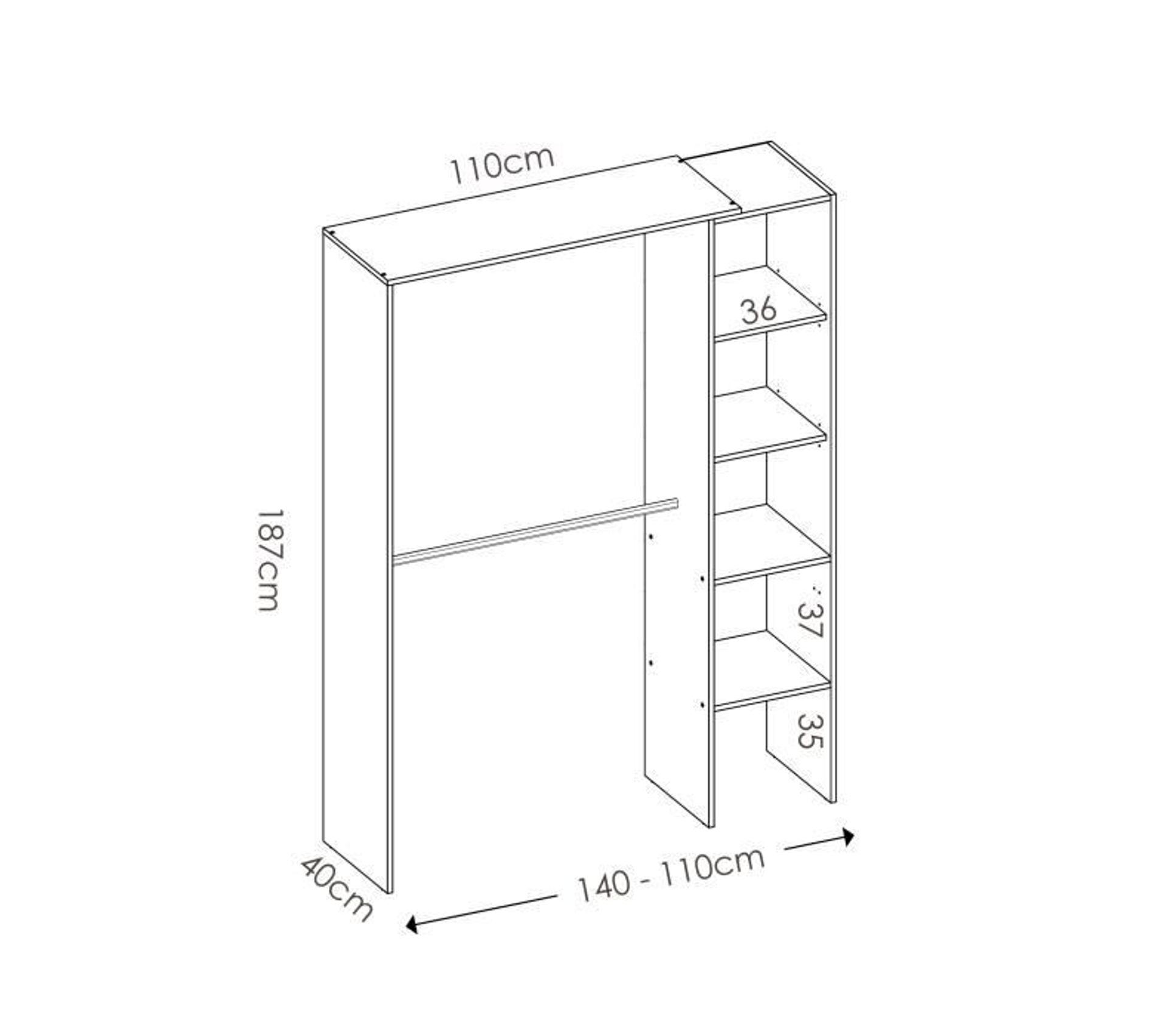 Dressing Extensible Mélamine Montage Réversible 1 Colonne Et 2