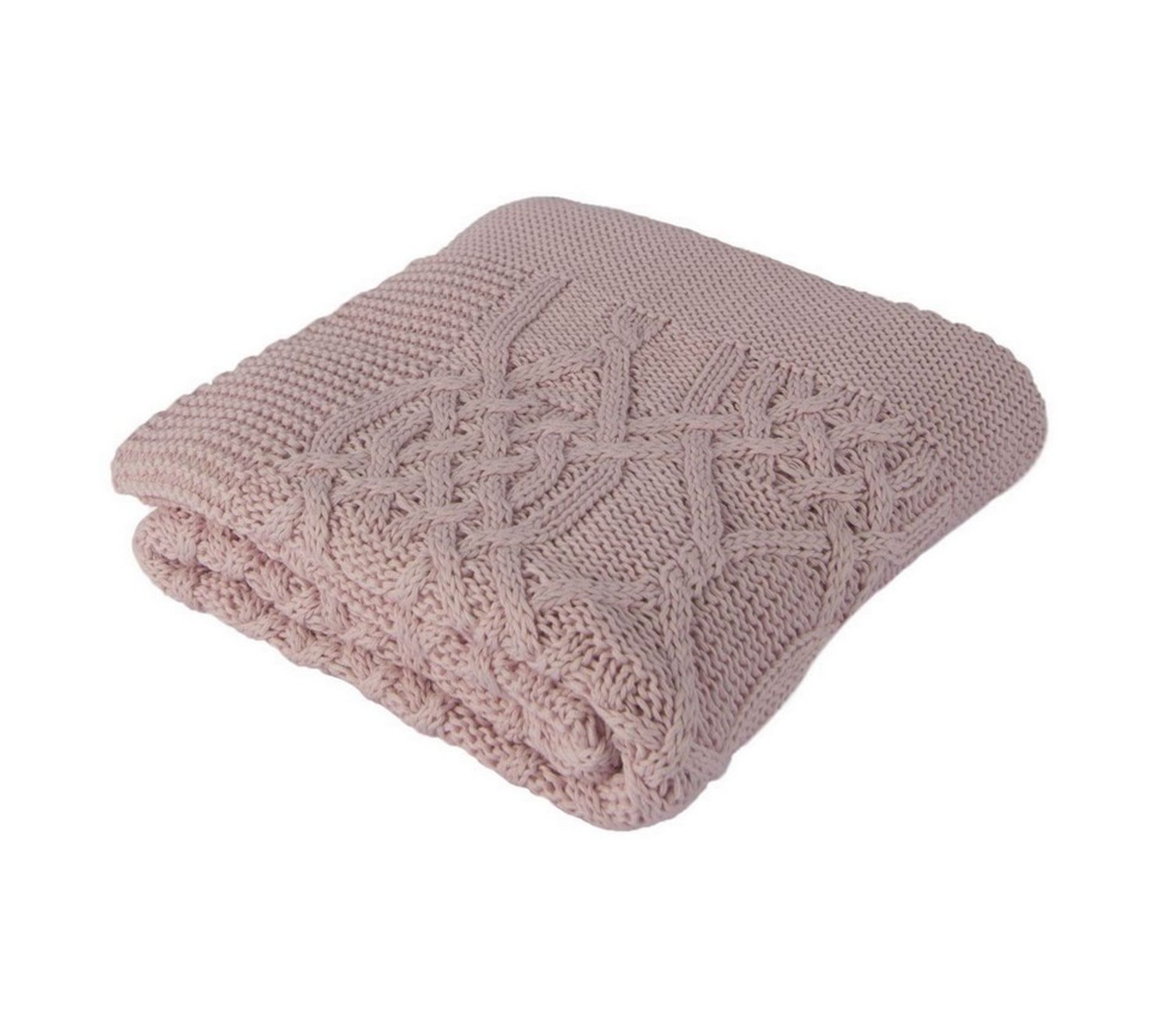 Couverture Loure Plaid Pour Canape Lit Rose En Coton 90 X 90 Cm Plaid But