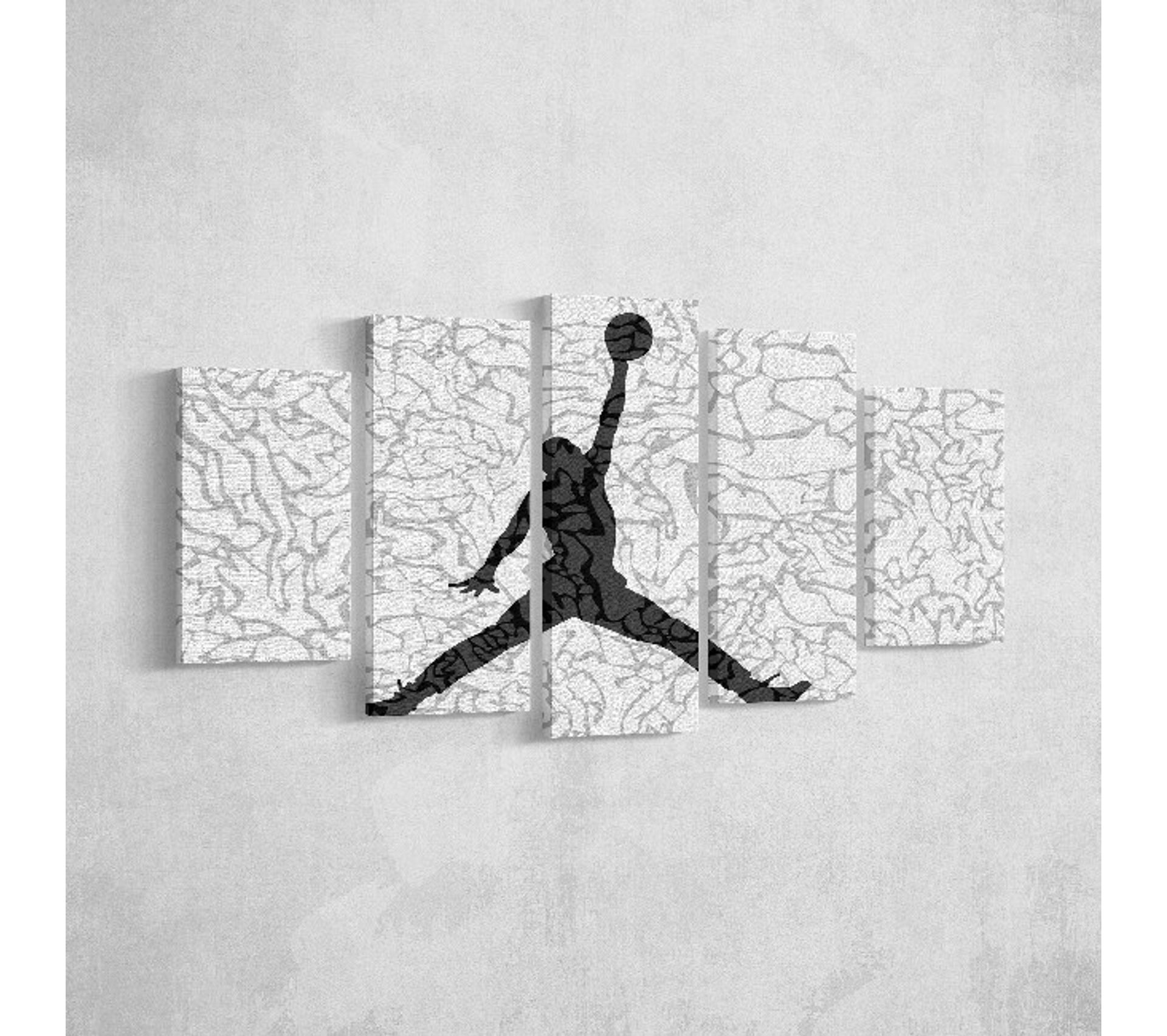 Tableau Basket ball 5 Pi ces Sport Multicouleur En Polyester tableau-basket-ball-5-pi-ces-sport-multicouleur-en-polyester
