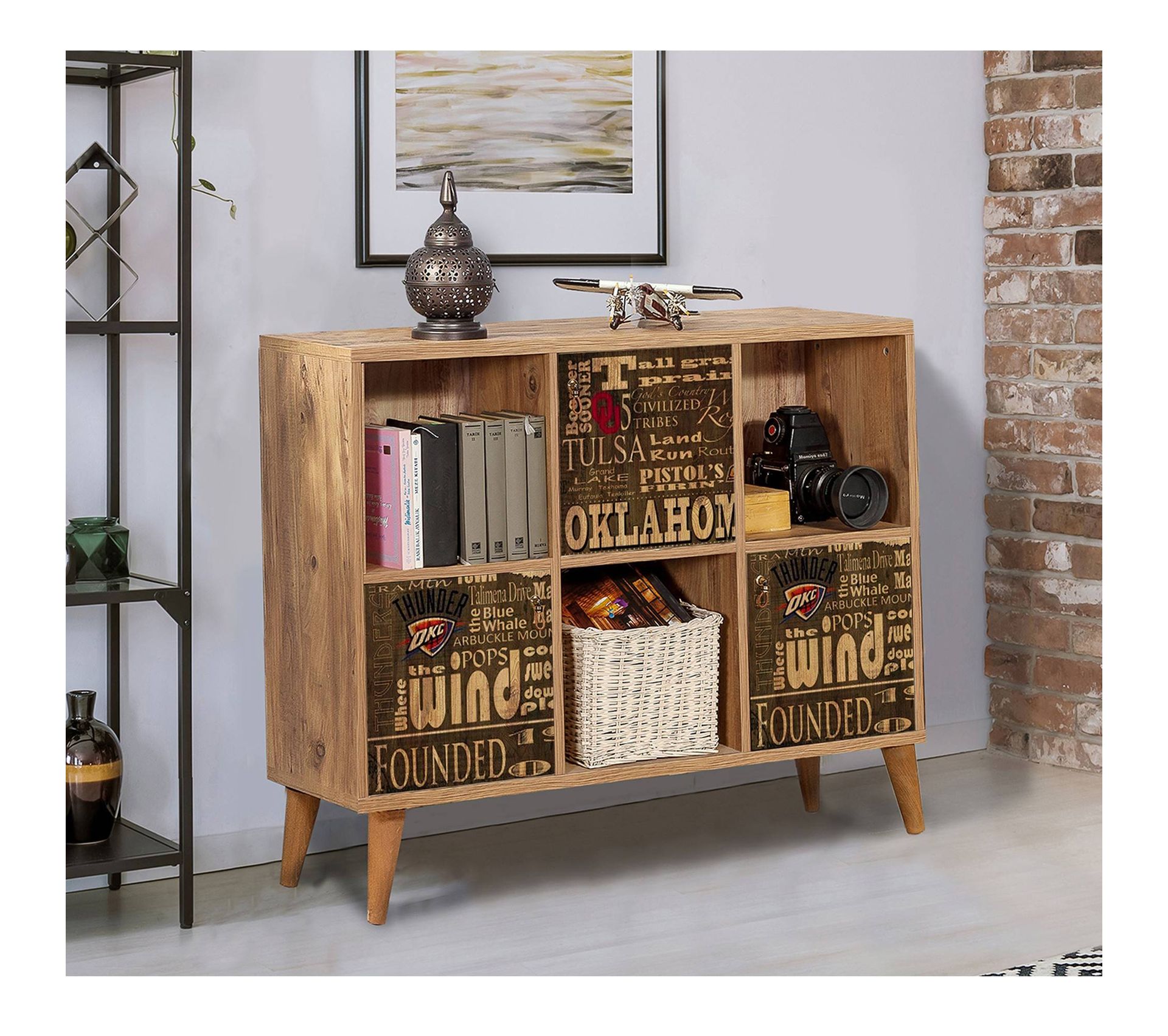 Buffet 3 Compartiments Et 3 Portes Areva L114xh95cm Motif Oklahoma Buffet BUT