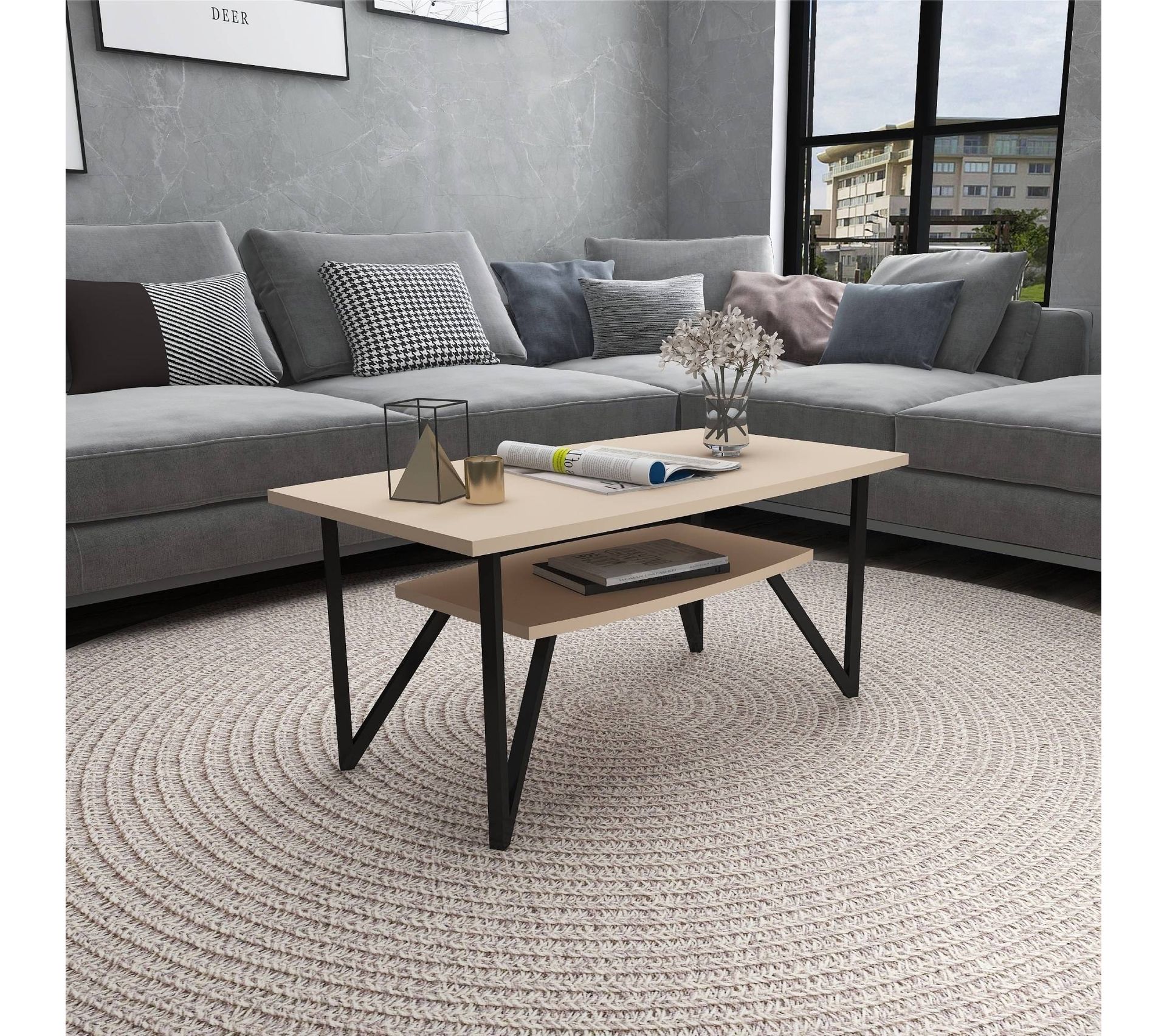 Table Basse Shahi 90x50 cm Beige Table basse BUT