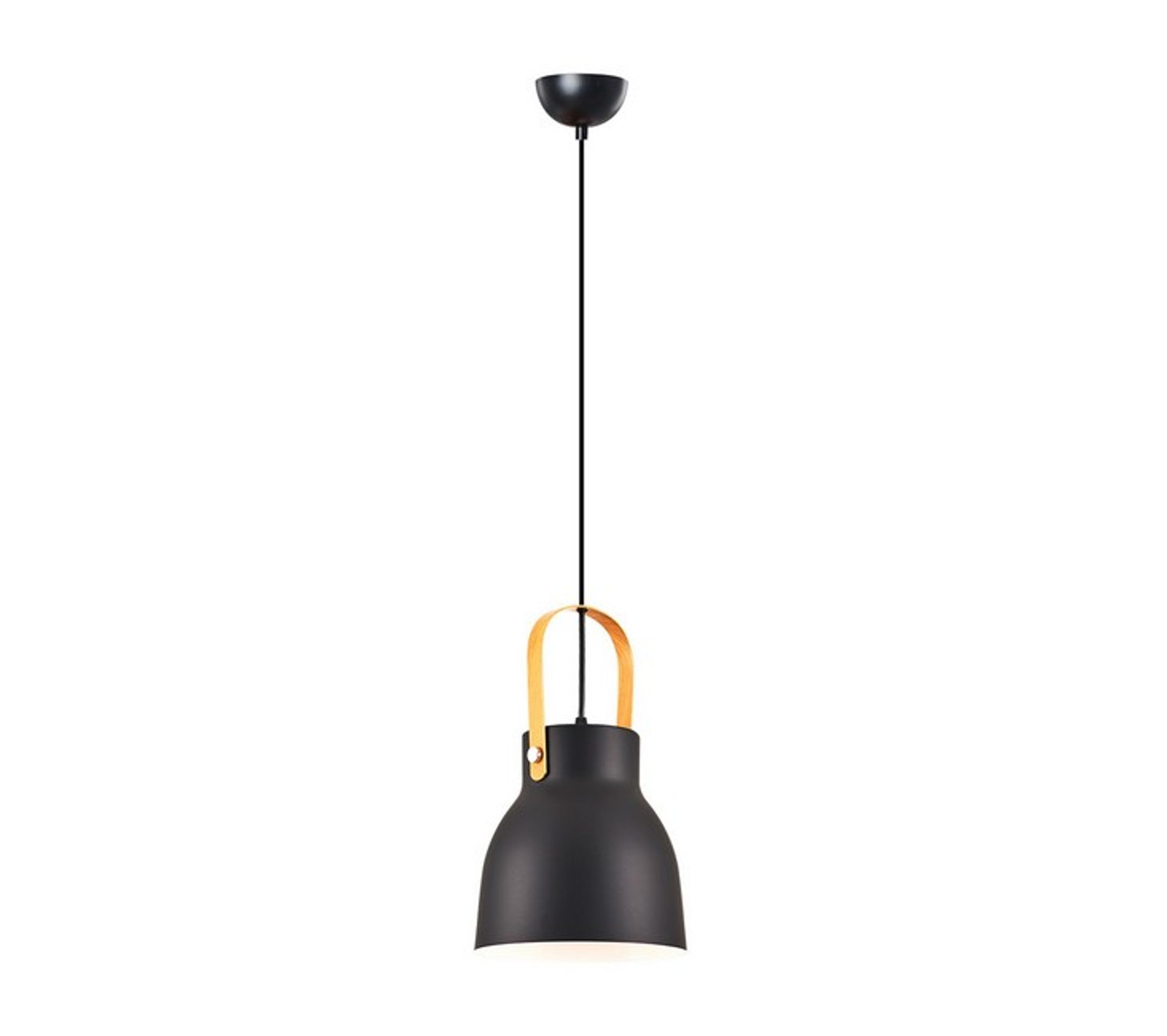 Suspension Buck Chandelier Noir, Bois En Métal, 19 X 19 X 120 Cm, 1 X