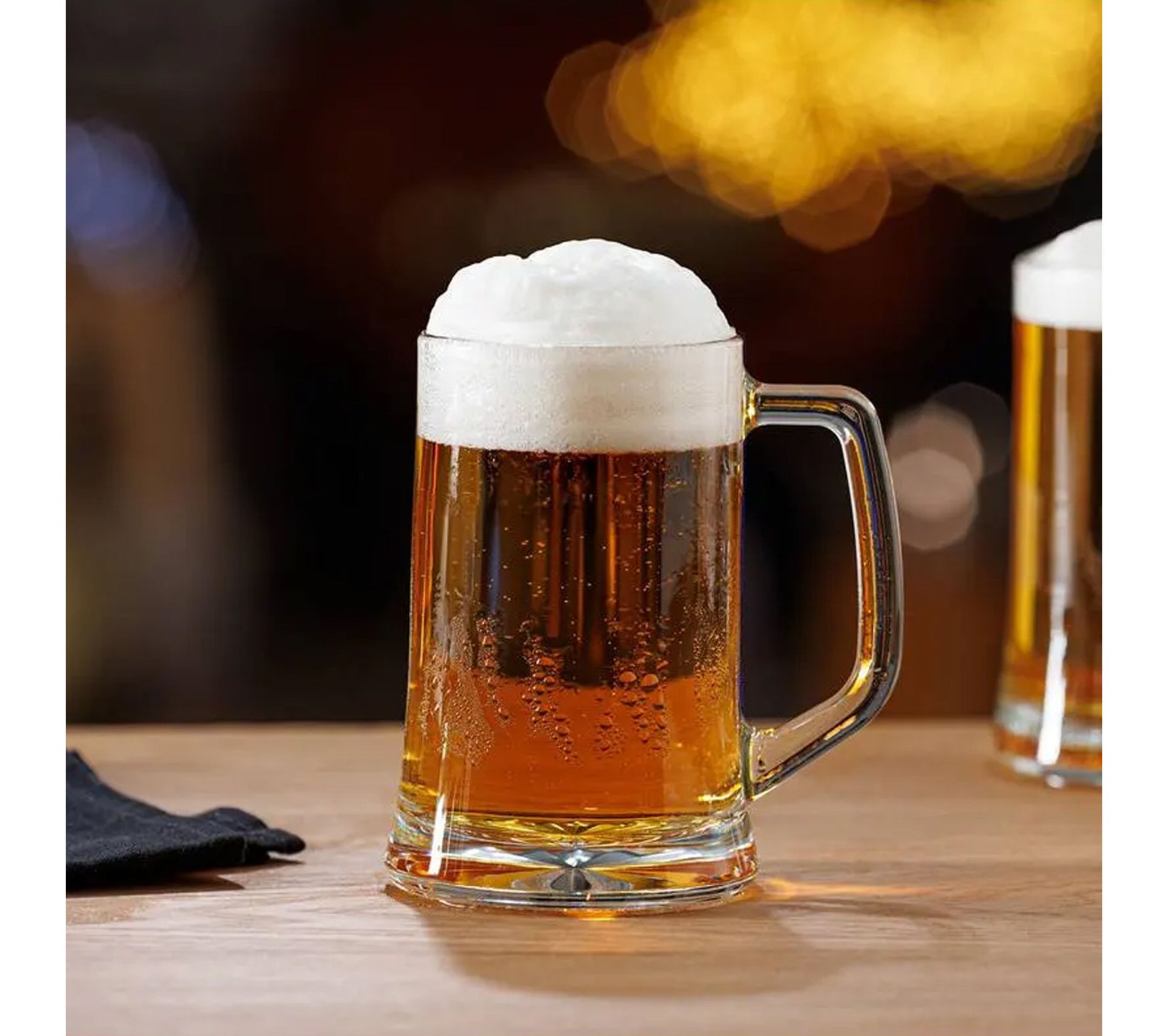 Lot De 4 Verres à Bière Anse 32cl Transparent - Marque Secret De Gourmet