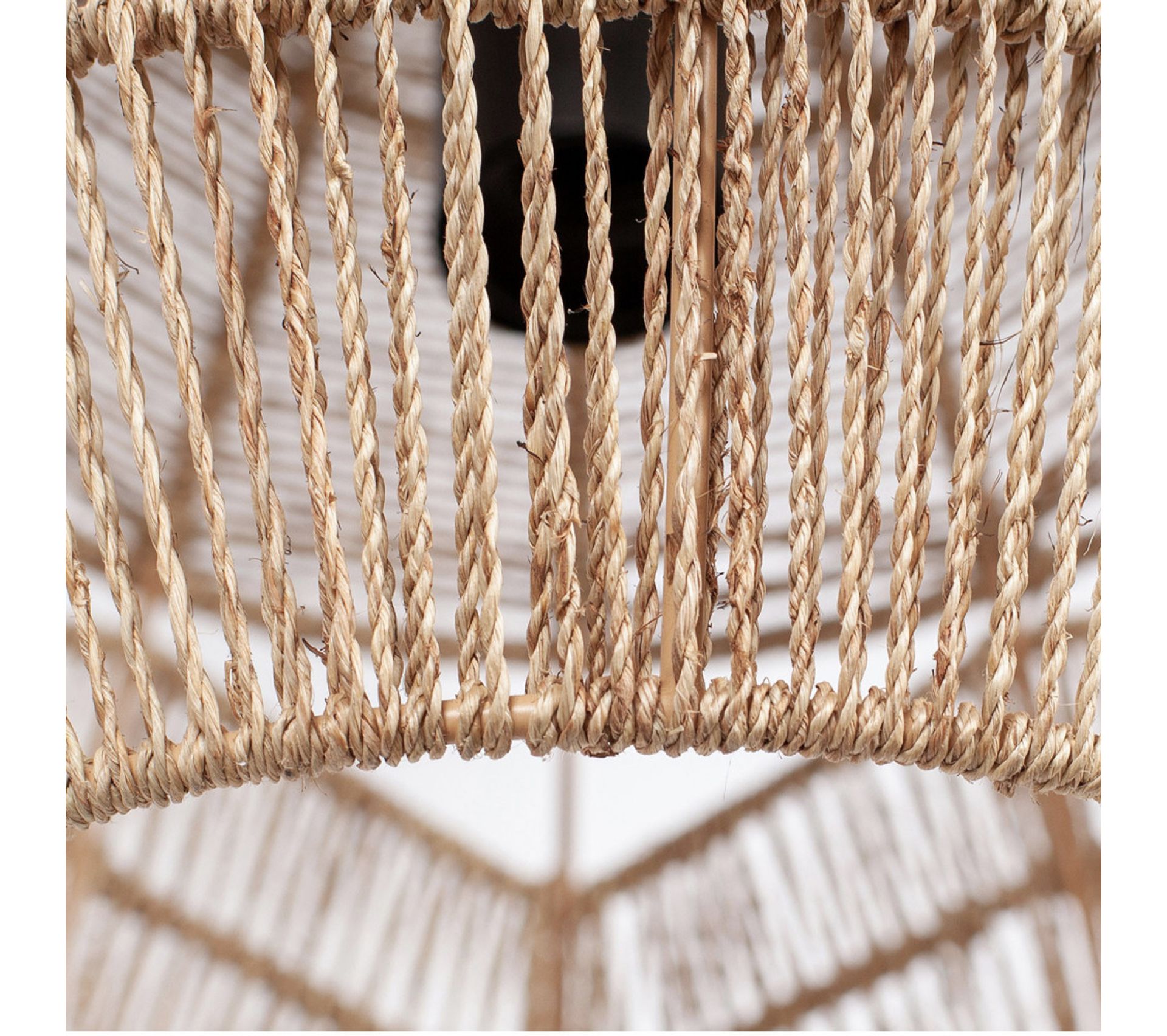 Adelaide Suspension En Corde Ø25cm Couleur Naturel Lustre