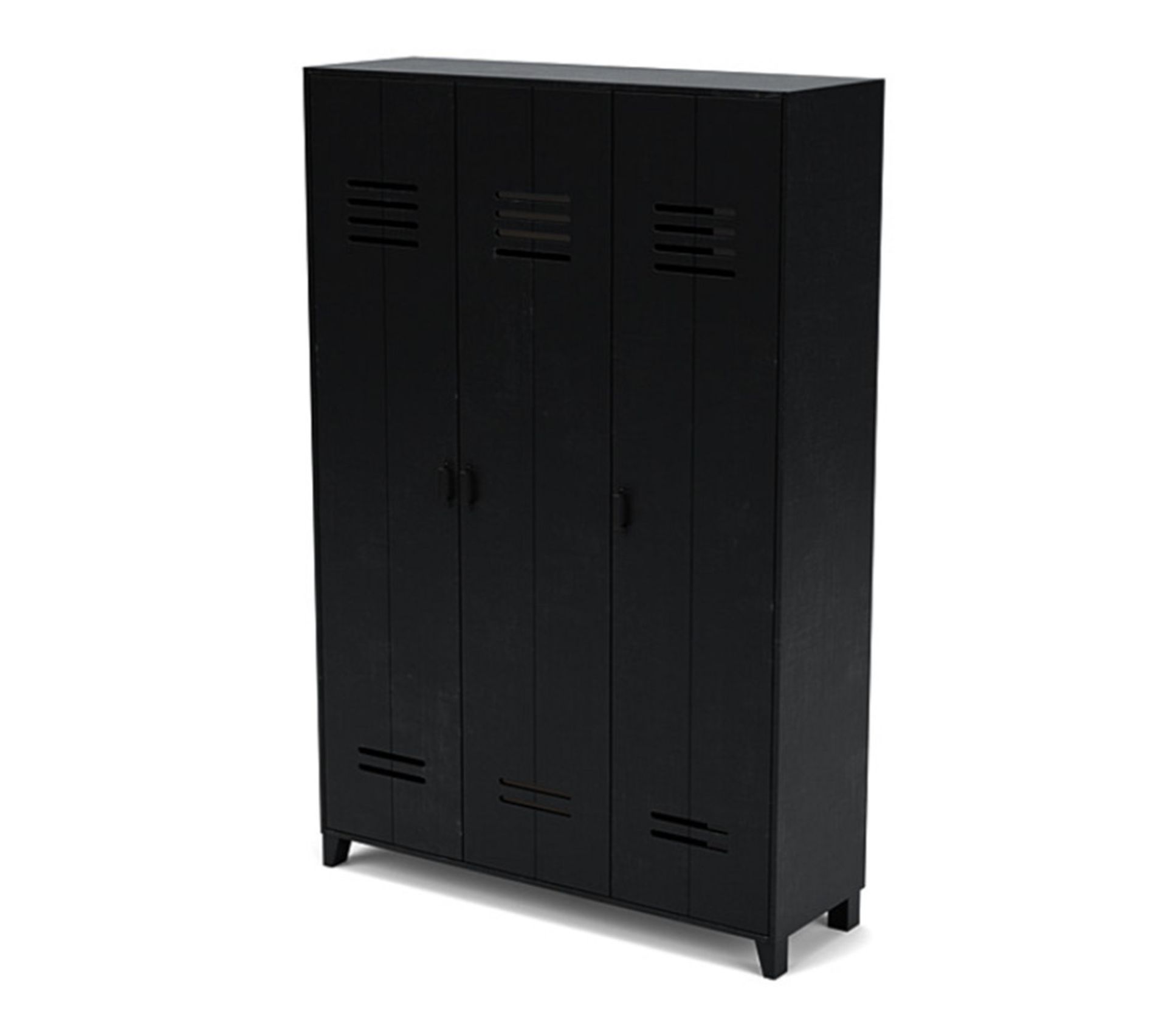 Locker Armoire Vestiaire 3 Portes Couleur Noir Armoire BUT