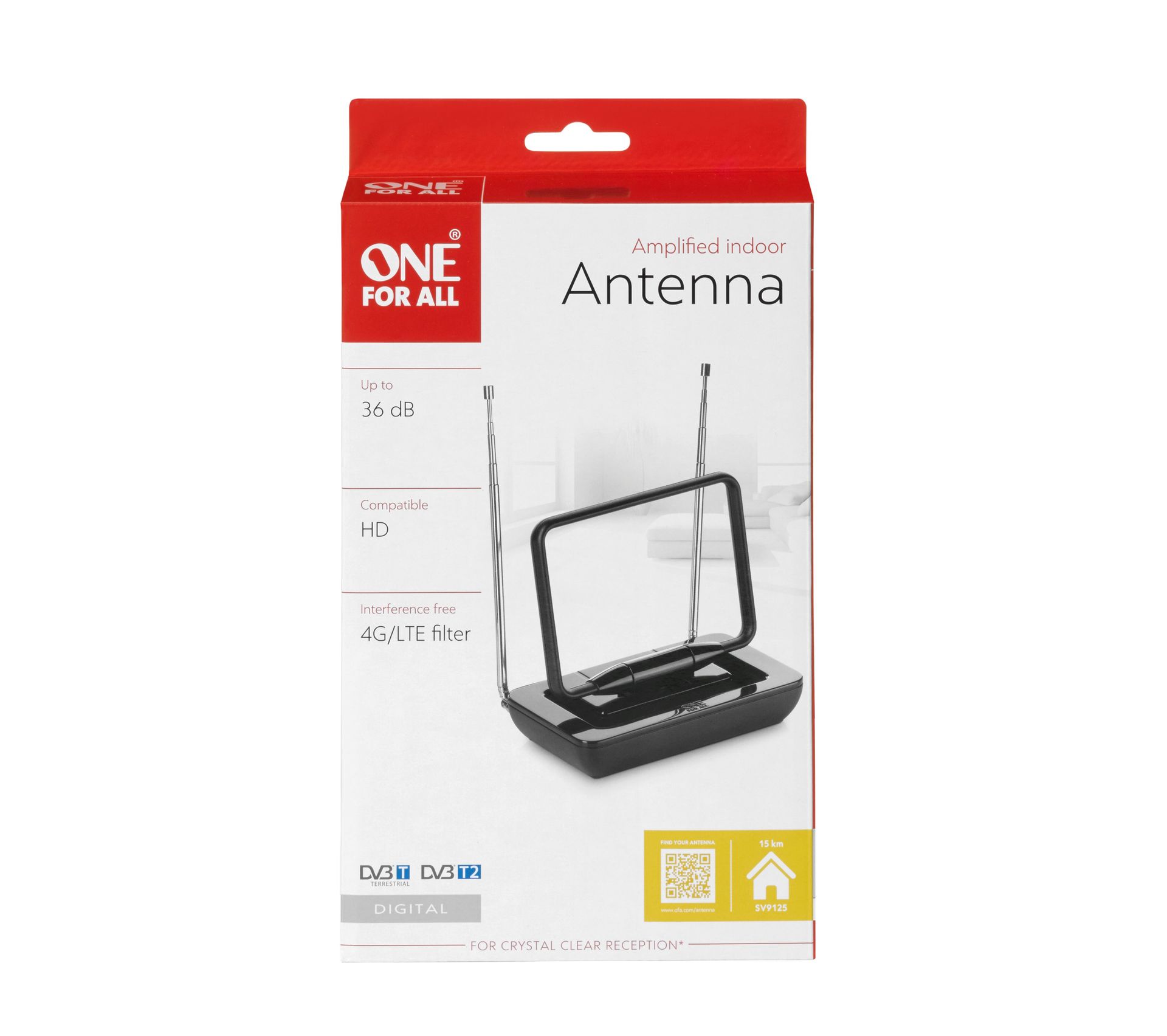 Antenne d'intérieur ONE FOR ALL SV9125 TNT radio Noir Antennes TV BUT