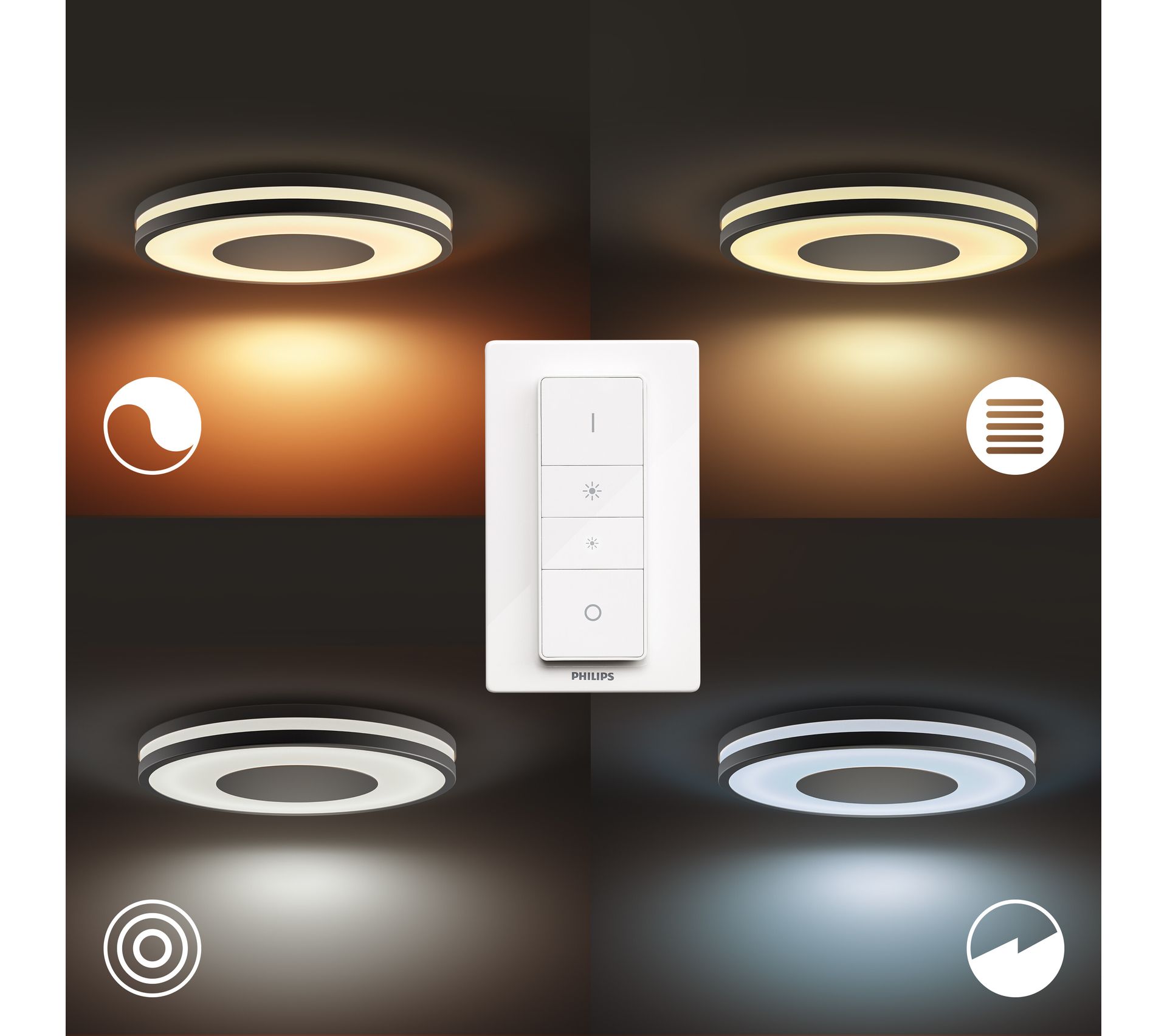 Plafonnier LED + BEING Noir Spot et plafonnier BUT