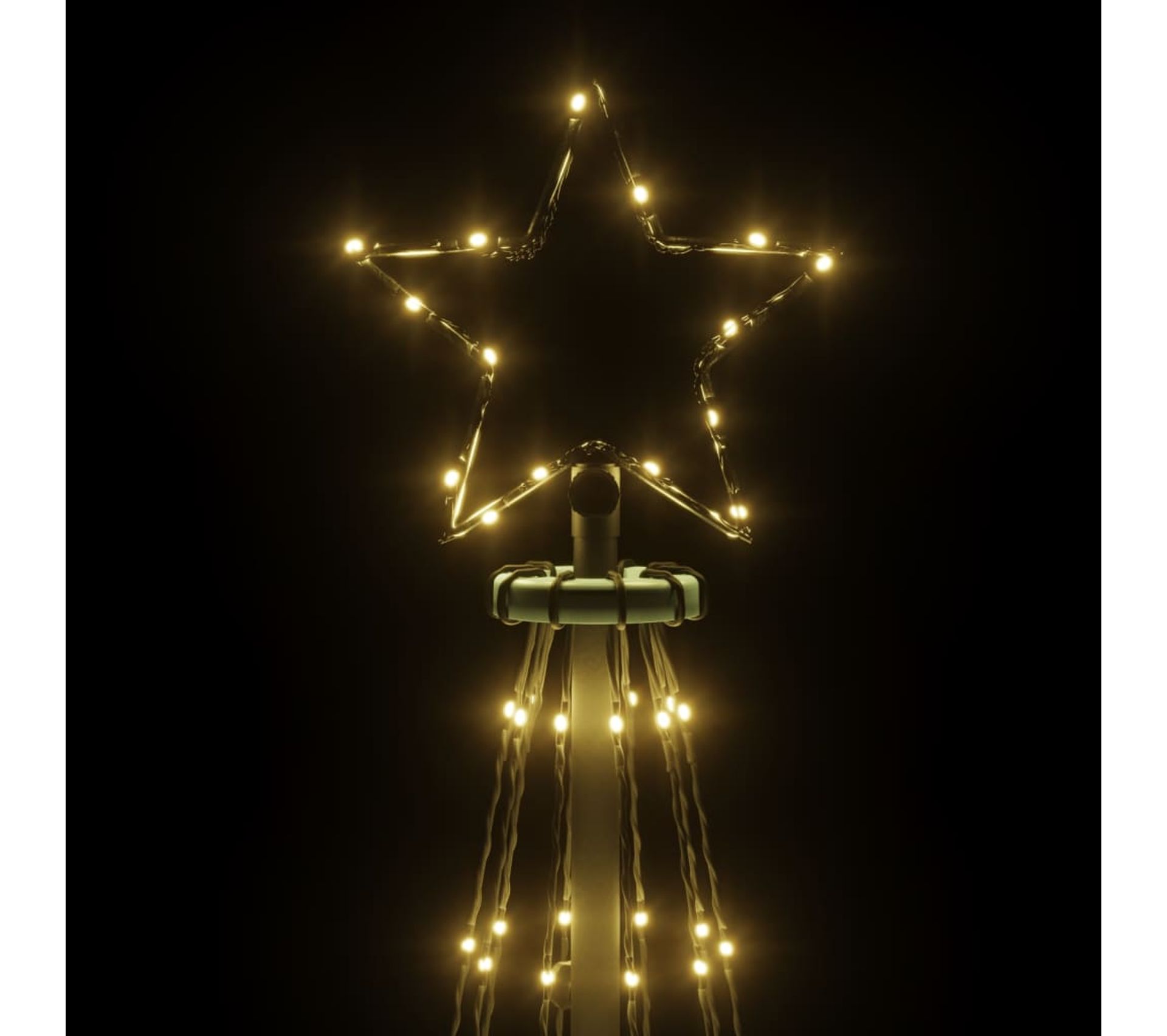 Lights4fun Sapin De Noël Fairybell 2m 300 LED Blanc Chaud - Sapin Extérieur Résistant Aux Intempéries